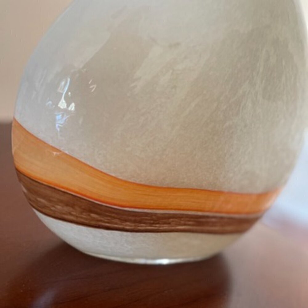 Pier One Retro 70's Blown Glass Vase Y2K Style - CANDLE & BOX NOT INCLUDED - Picture 7 of 12